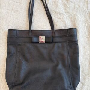 Kate Spade Black Leather Tote Bag